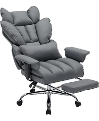 gaomon Big and Tall Office Chair with Footrest,Executive Leather Office Chair,Ergonomic Home Office Desk Chair