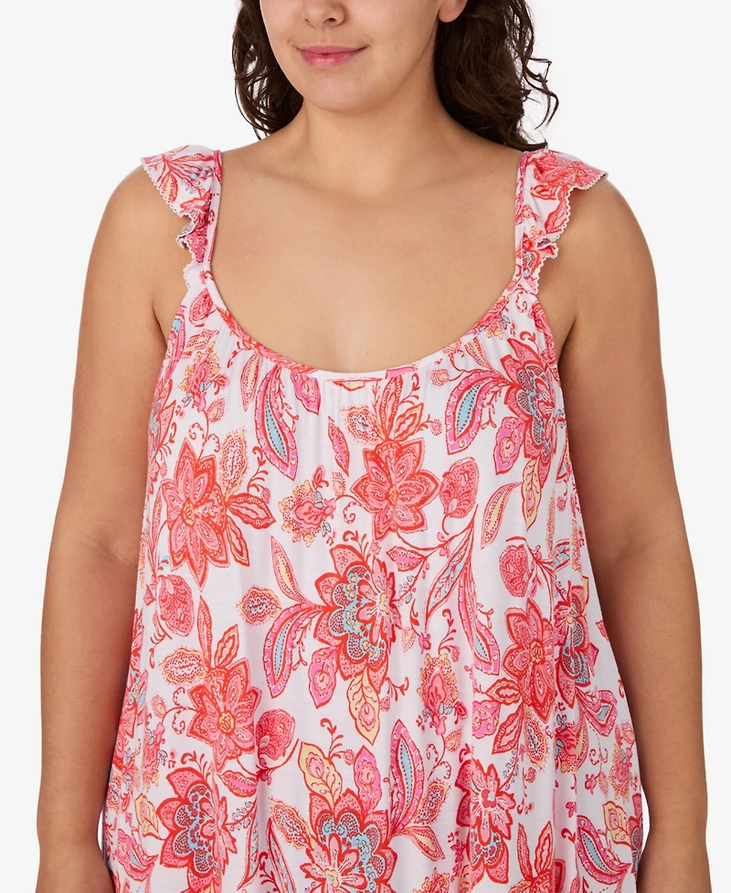 Ellen Tracy Plus Sleeveless Midi Nightgown