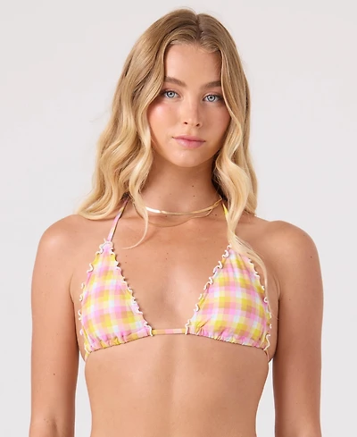 Roxy Women's Printed Mini Tiki Tri Halter Swim Bikini Top