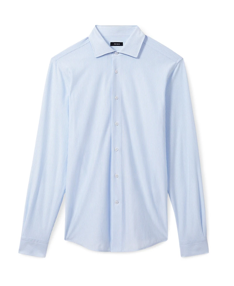 Reiss Men's Cotton-Blend Cutaway-Collar Striped Shirt