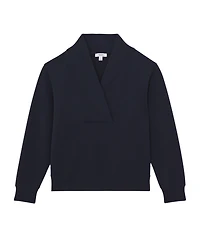 Reiss Women's Interlock Shawl-Neck with Modal Sweatshirt