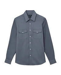 Reiss Men's Cotton-Twill Twin-Pocket with Stretch Overshirt