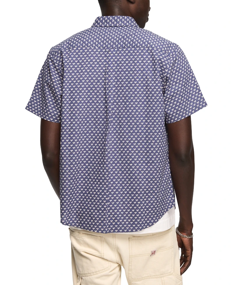 Lucky Brand Men's Short Sleeve Print San Gabriel Shirt