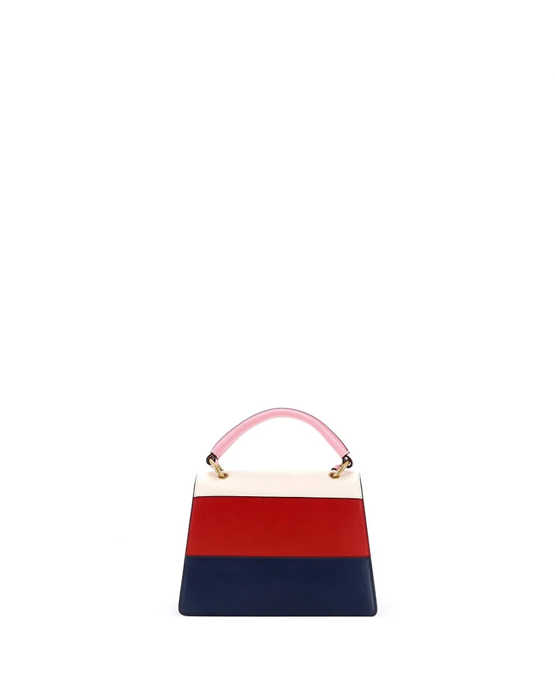 Pre-Owned Gucci Small Queen Margaret Top Handle Bag Colorblock Leather
