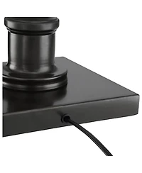 Regency Hill Jenson Traditional 54" Tall Pharmacy Floor Lamp with Smart Socket Dark Bronze Adjustable Swing Arm for Living Room Reading House