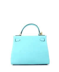 Pre-Owned HERMES Kelly 28 Handbag Blue Togo with Gold Hardware