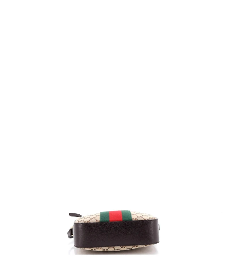 Pre-Owned Gucci Bee Web Camera Bag Gg Canvas