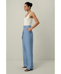 Lilysilk Women's Linen Wide Leg Pant