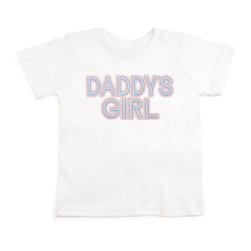 Sweet Wink Little Girls Daddy's Girl Patch Short Sleeve T-Shirt