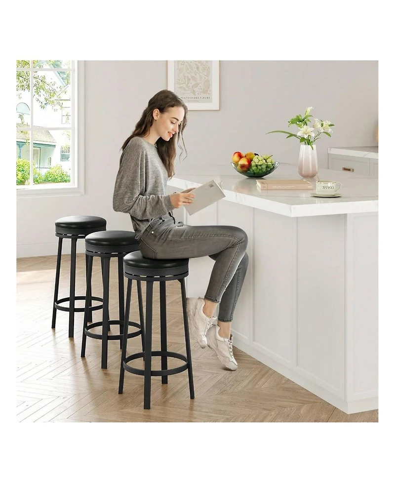 gaomon Dining Chair 4 Pcs Home Kitchen 360 Degrees Swivel Bar Stool Set Of 4 for Kitchen Dining Room