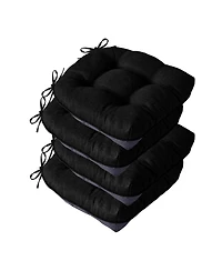 Gnuadz 4-pack Chair Cushions Dining Kitchen Indoor Ties Tufted Foam Non Slip