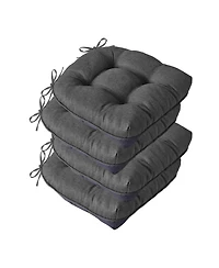 Gnuadz 4-pack Chair Cushions Dining Kitchen Indoor Ties Tufted Foam Non Slip