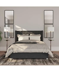 360 Lighting Caper Modern Floor Lamps with Tray Table 60 1/2" Tall Set of 2 Bronze Usb and Outlet Drum Shade for Living Room Bedroom