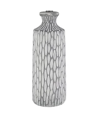 360 Lighting Modern Coastal Modern Table Lamp 26 1/4" High with Usb Dimmer Whitewash Ceramic Drum Shade for Bedroom Living Room House Desk