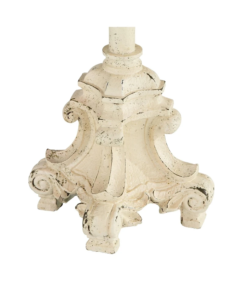 Regency Hill French Candlestick 34" Tall Scroll Skinny Buffet Traditional End Table Lamps Set of 2 Living Room Bedroom