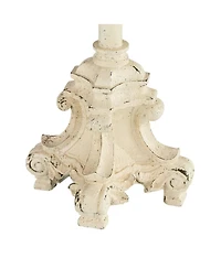 Regency Hill French Candlestick 34" Tall Scroll Skinny Buffet Traditional End Table Lamps Set of 2 Living Room Bedroom