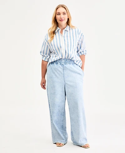 On 34th Trendy Plus High Rise Wide-Leg Pants, Macy's Exclusive