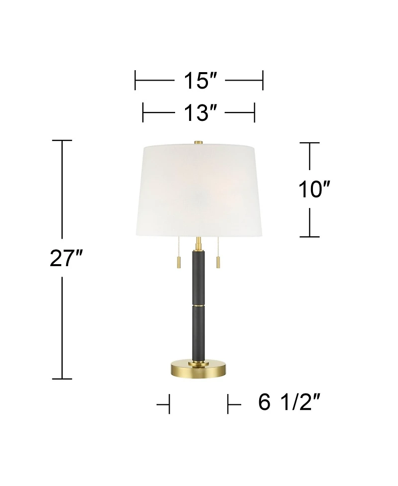 360 Lighting Rawdon 27" High 2-Light Pull-Chain Table Lamp