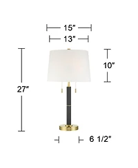 360 Lighting Rawdon 27" High 2-Light Pull-Chain Table Lamp