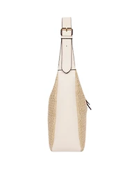 Tommy Bahama Logo Tab Raffia Hobo Bag – Woven Straw Shoulder Bag with Pineapple Accent