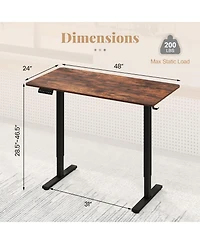 Sugift Ergonomic Electric Standing Desk with 3 Memory Settings for Home Office