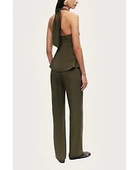 Nocturne Women's Halter Neck Peplum Top