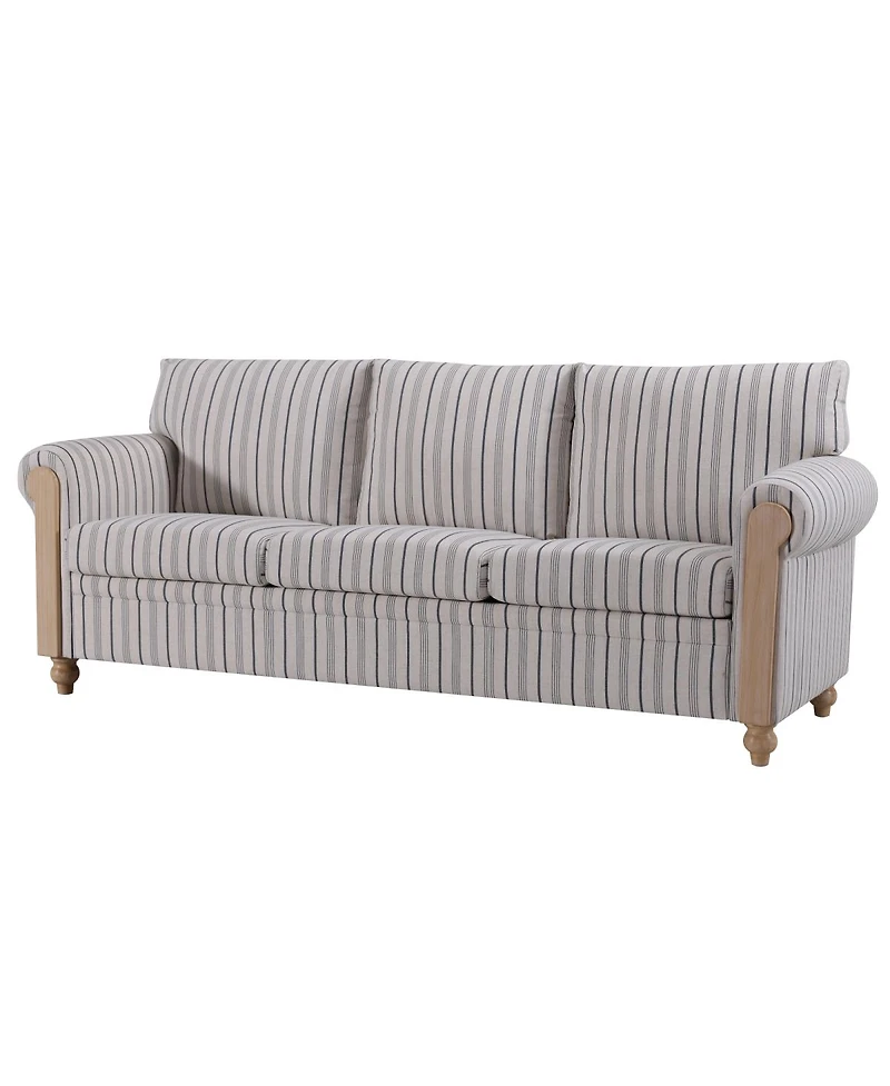 Streamdale Furniture Pu Cover Sofa with Birch Legs
