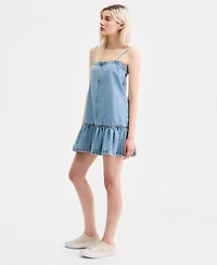 Blank Nyc Women's Cotton Denim Ruffled-Hem Dress