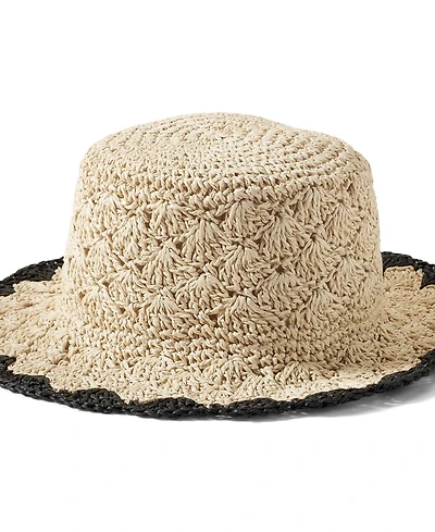 Lands' End Women's Raffia Bucket Hat