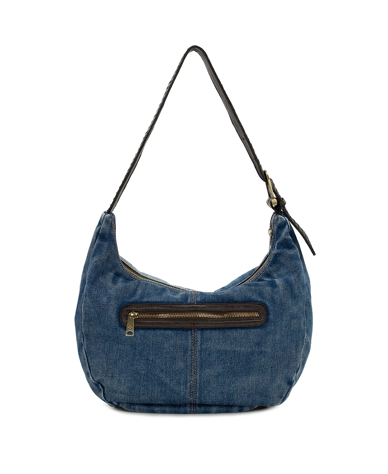 Patricia Nash Lou Denim Patchwork Hobo Handbag