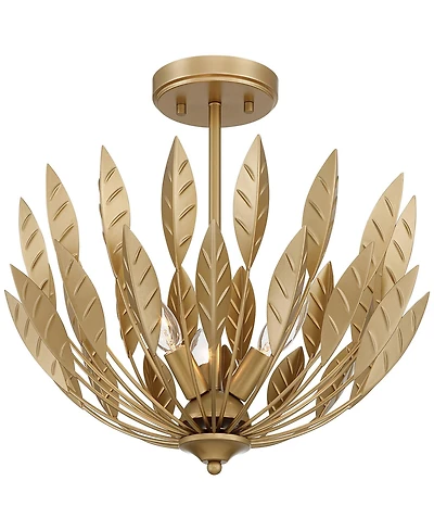 Possini Euro Design Possini Euro Arundo 17 1/2" Wide Warm Brass 3-Light Pendant Light