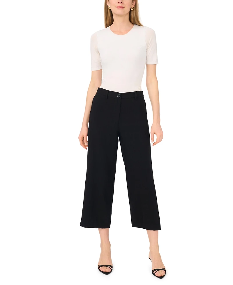 Vince Camuto Women's Mid-Rise Wide-Leg Ankle Length Pants