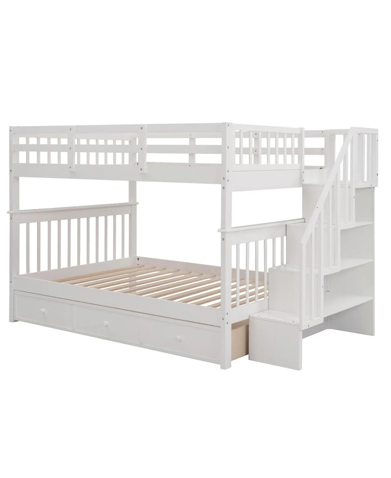 Streamdale Furniture Full/Full Bunk Bed with Drawer and Storage