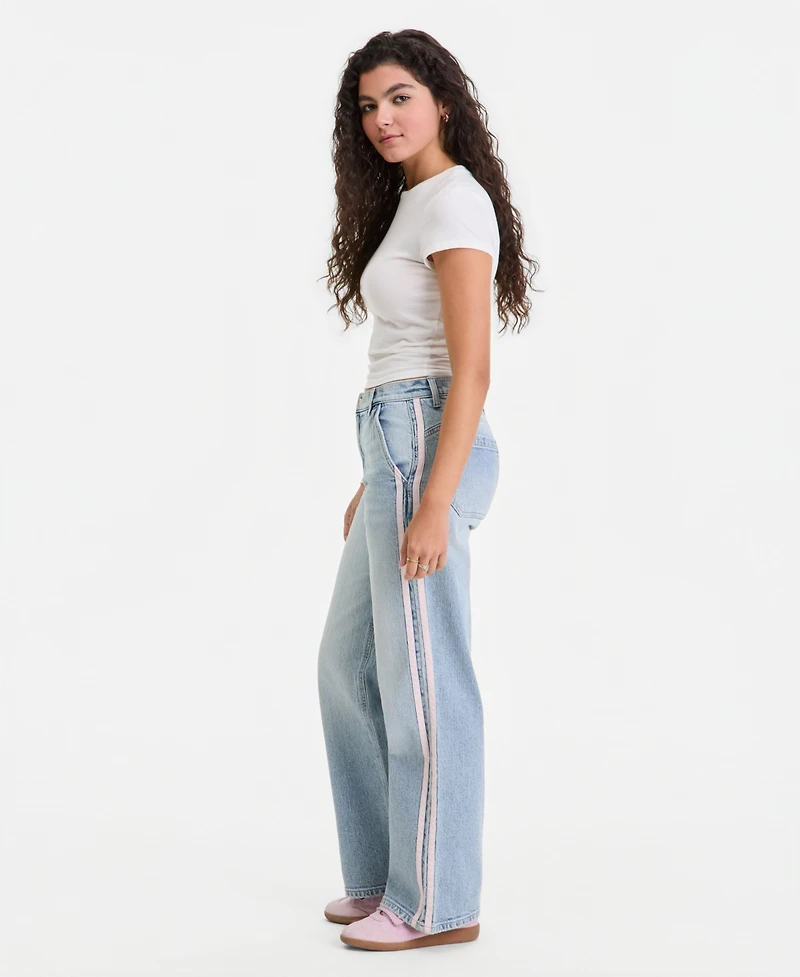 Celebrity Pink Juniors' Side-Striped Wide-Leg Jeans