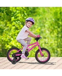 Slickblue Kids Bicycle with Adjustable Seat and Removable Wheels