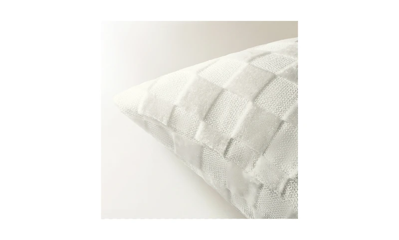 Z Gallerie Checker Velvet Lumbar Pillow