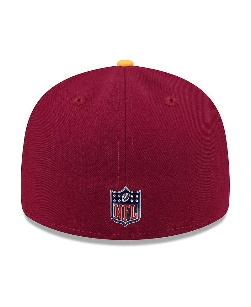 New Era Men's Burgundy/Gold Washington Commanders 2026 Nfl Draft Pre-Curved 59FIFTY Fitted Hat