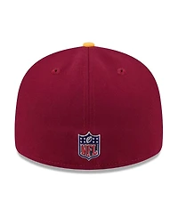 New Era Men's Burgundy/Gold Washington Commanders 2026 Nfl Draft Pre-Curved 59FIFTY Fitted Hat