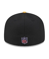 New Era Men's Black/Gold Pittsburgh Steelers 2026 Nfl Draft Pre-Curved 59FIFTY Fitted Hat