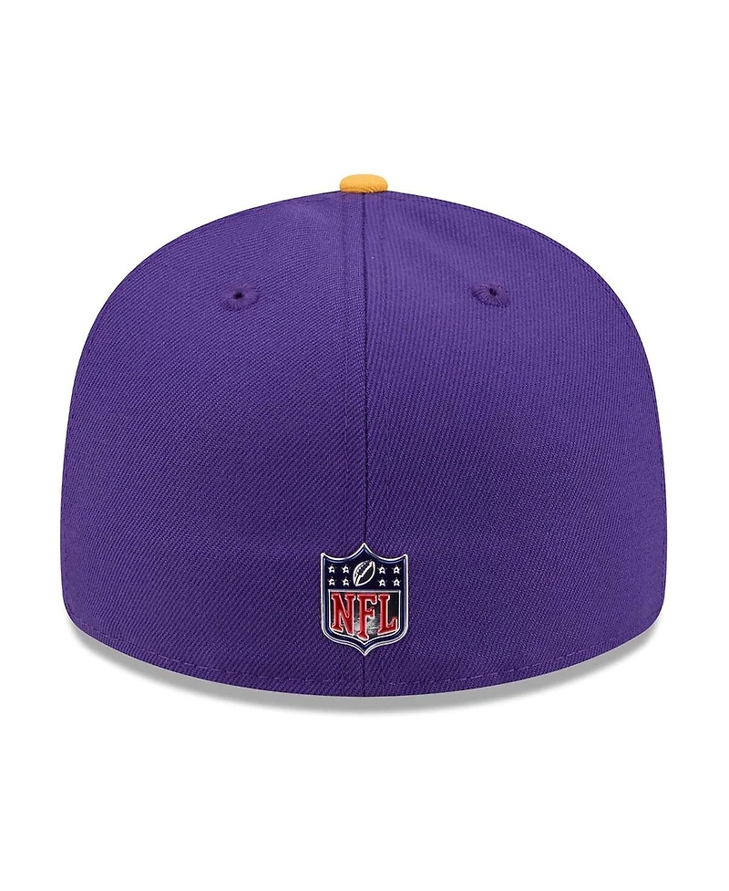 New Era Men's Purple/Gold Minnesota Vikings 2026 Nfl Draft Pre-Curved 59FIFTY Fitted Hat