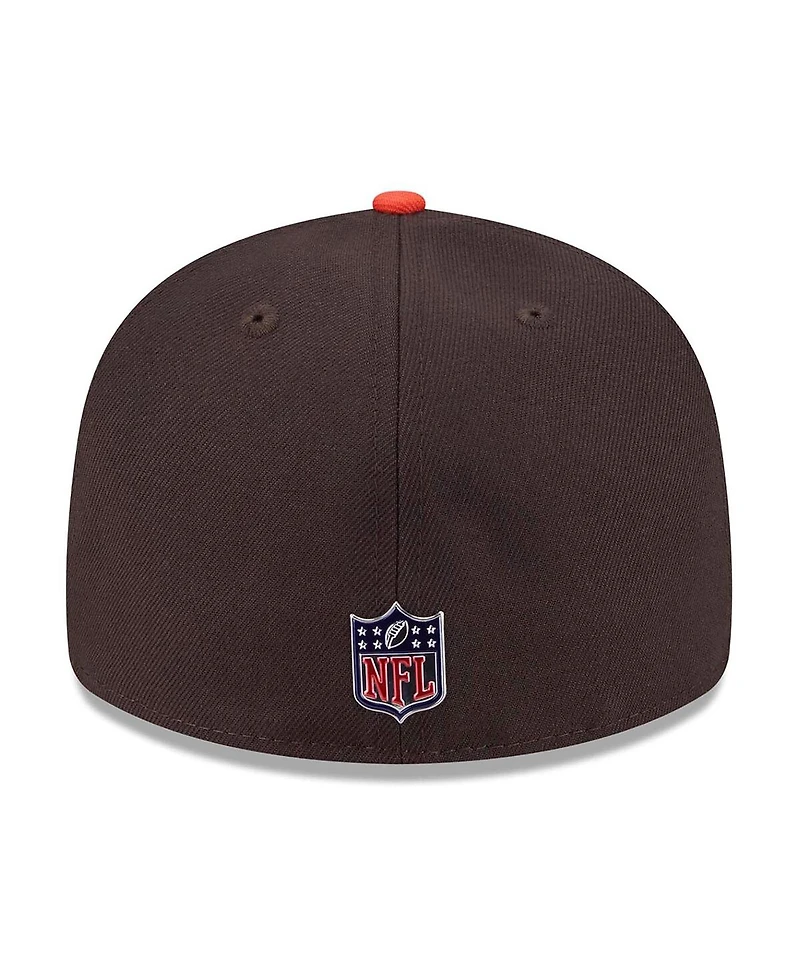 New Era Men's Brown/Orange Cleveland Browns 2026 Nfl Draft Pre-Curved 59FIFTY Fitted Hat