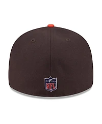 New Era Men's Brown/Orange Cleveland Browns 2026 Nfl Draft Pre-Curved 59FIFTY Fitted Hat
