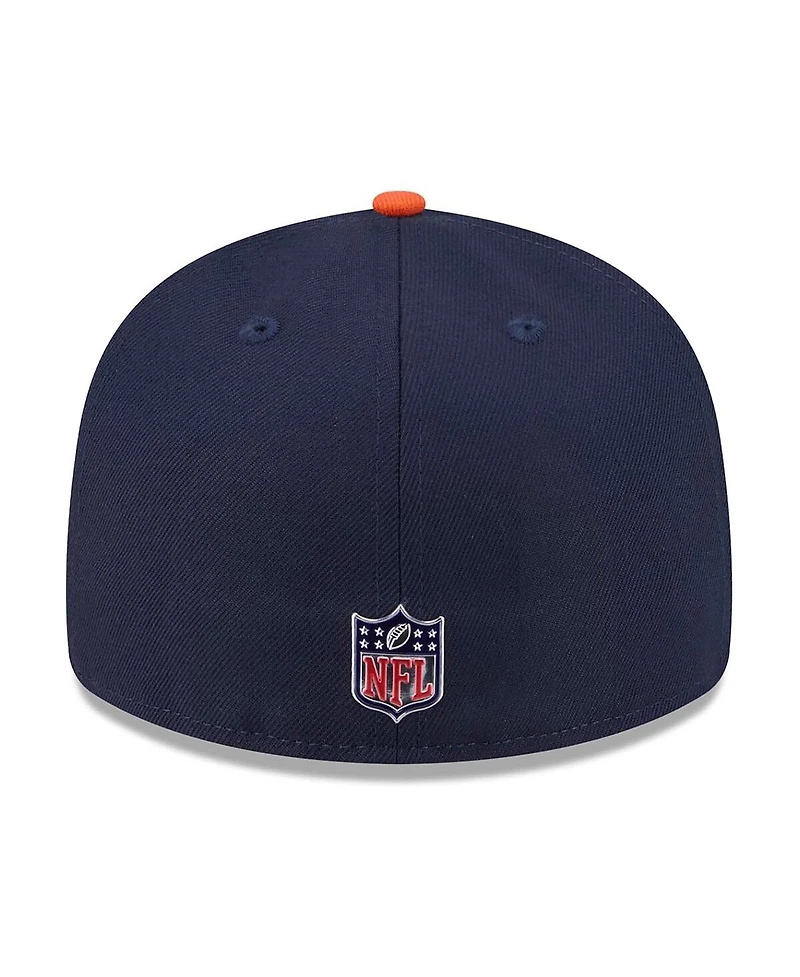 New Era Men's Navy/Orange Chicago Bears 2026 Nfl Draft Pre-Curved 59FIFTY Fitted Hat