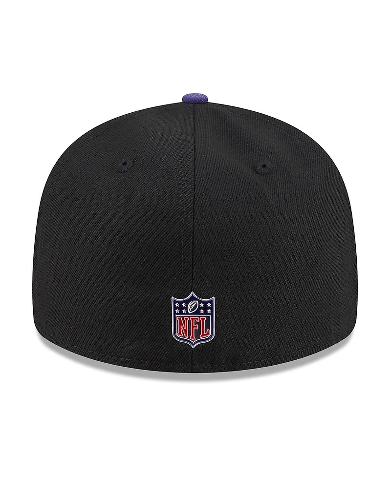 New Era Men's Black/Purple Baltimore Ravens 2026 Nfl Draft Pre-Curved 59FIFTY Fitted Hat