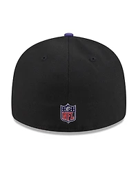 New Era Men's Black/Purple Baltimore Ravens 2026 Nfl Draft Pre-Curved 59FIFTY Fitted Hat