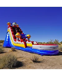 JumpOrange 19 Astronaut Commercial Grade Water Slide with Splash Pool for Kids and Adults (with Blower), Outdoor Indoor, Wet Dry Use, Tall Inflatable