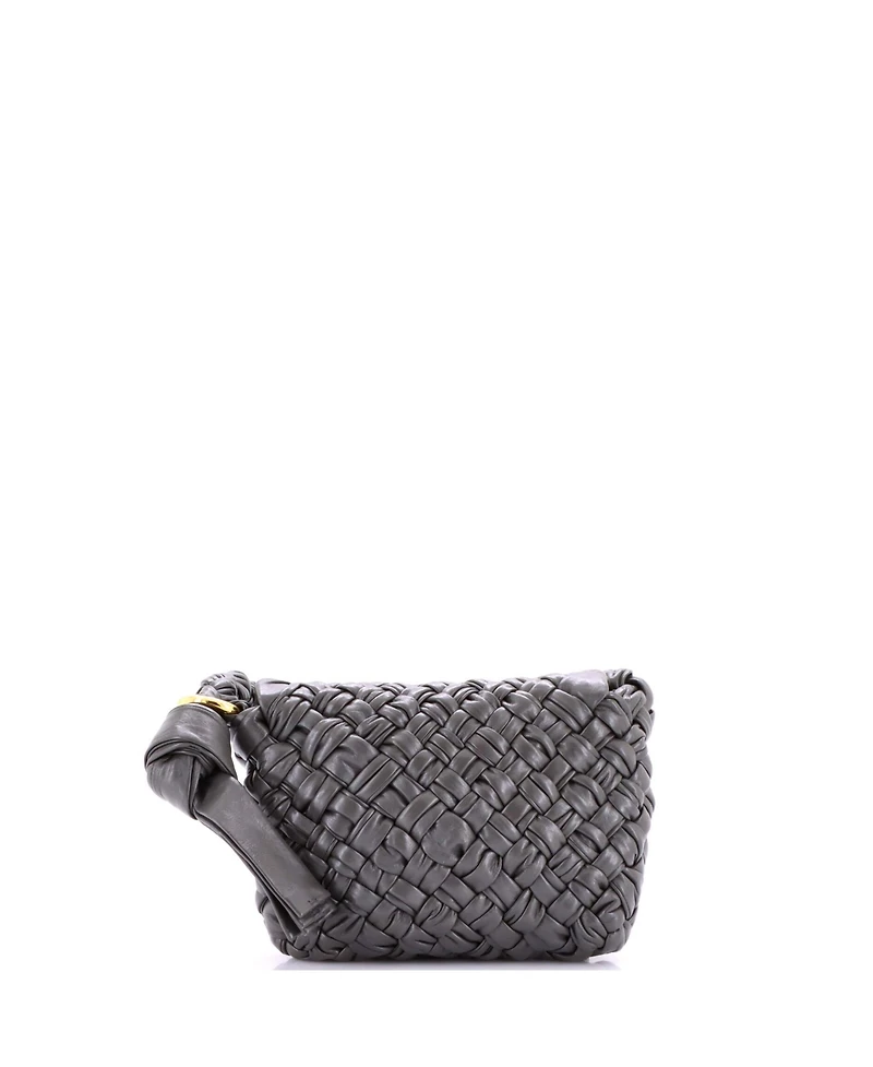 Pre-Owned Bottega Veneta Kalimero Citta Shoulder Bag Intrecciato Plisse Leather