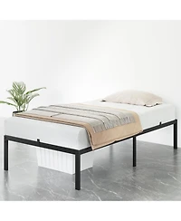 gaomon 14" Twin Metal Platform Bed Frame with Ample Under-Bed Storage, Steel Slat Support,No Box Spring Needed