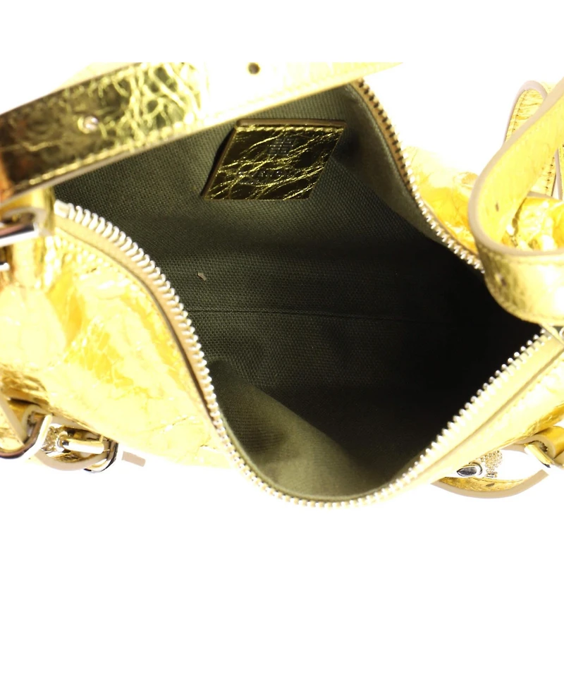 Pre-Owned Givenchy Mini Voyou Shoulder Bag Metallic Leather