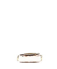 Pre-Owned Fendi Nano Chain Baguette Charm Bag Zucca Embroidered Canvas